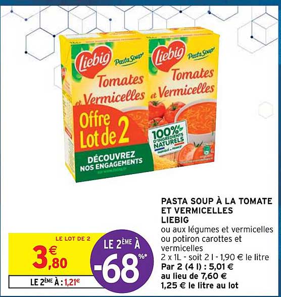 pasta soup à la tomate et vermicelles liebig
