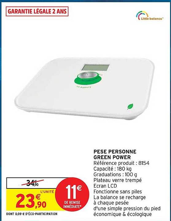 pèse personne green power
