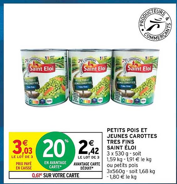 petits pois et jeunes carottes très fins saint éloi