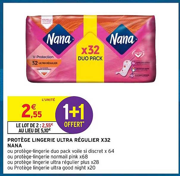 protège lingerie ultra régulier x32 nana