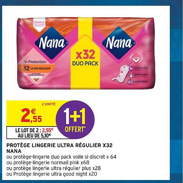 protège lingerie ultra régulier x32 nana