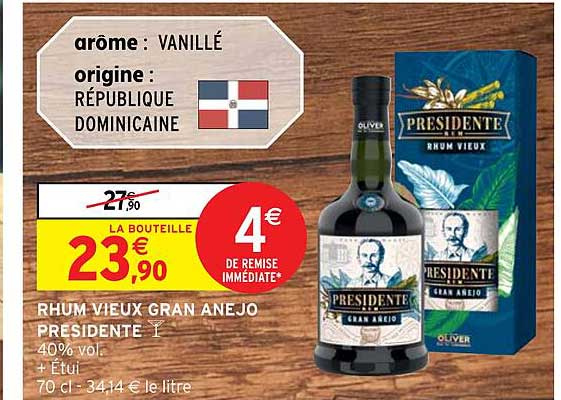 rhum vieux gran anejo présidente