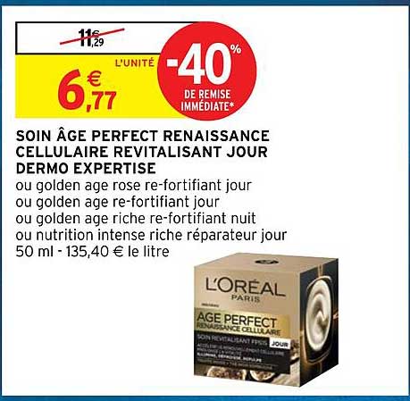 soin âge perfect renaissance cellulaire revitalisant jour dermo expertise
