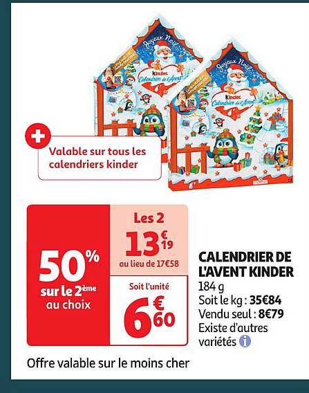 Calendrier De L'avent Kinder