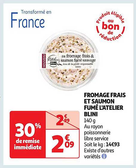 fromage frais et saumon fumé l'atelier blini