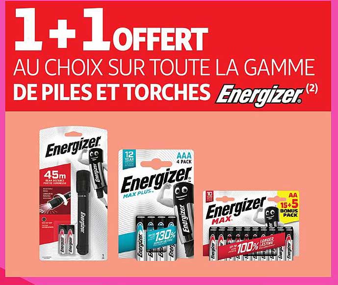 la gamme de piles et torches energizer