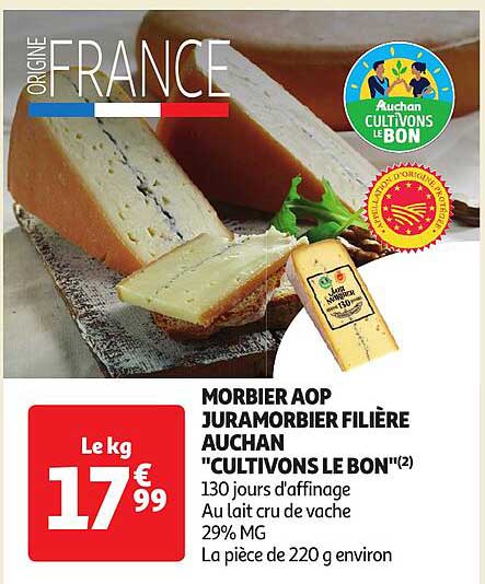morbier aop juramorbier filière auchan "cultivons le bons"