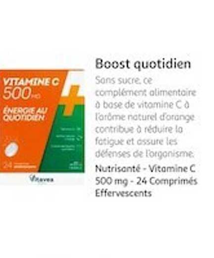 nutrisanté - vitamine c 500 mg - 24 comprimés effervescents