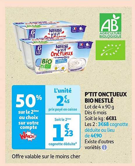 P'tit Onctueux Bio Nestlé