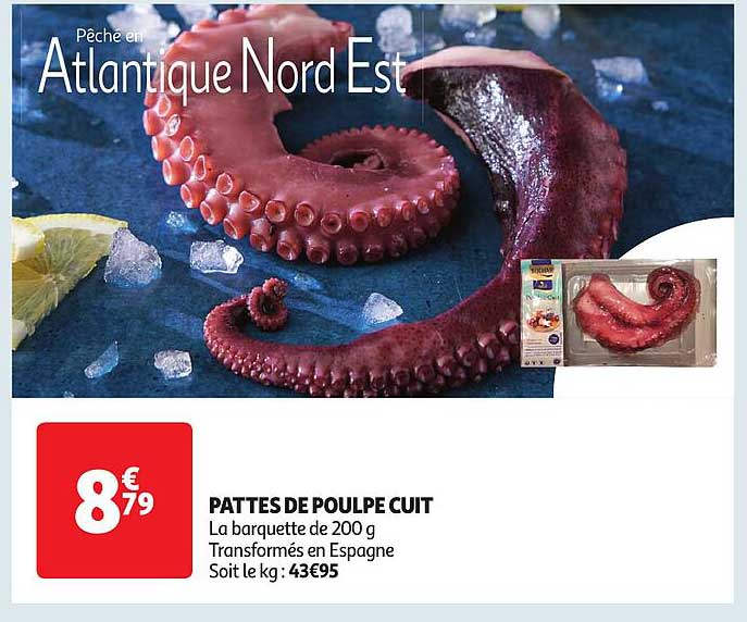 pattes de poulpe cuit