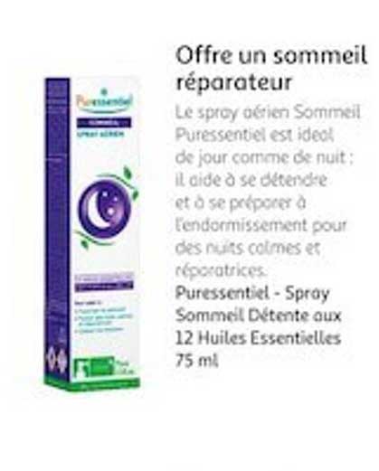 puressentiel - spray sommeil détente aux 12 huiles essentielles 75 ml