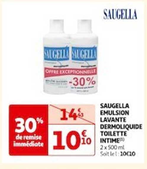 Saugella émulsion Lavante Dermoliquide Toilette Intime