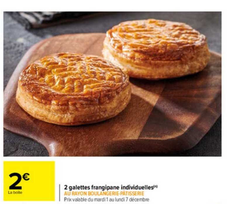 2 galettes frangipane individuelles