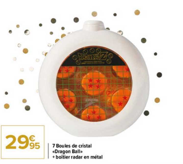 7 boules de cristal «dragon ball» + boîtier radar en métal