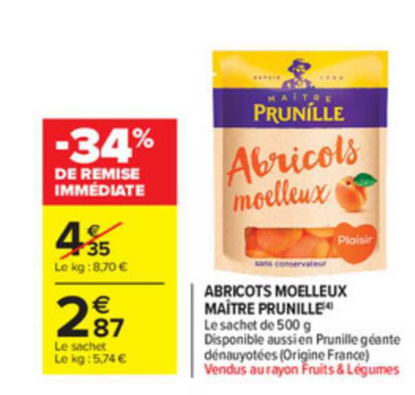 abricots moelleux maître prunille