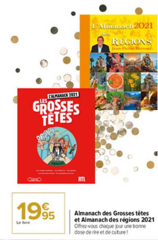 almanach des grosses têtes et almanach des régions 2021