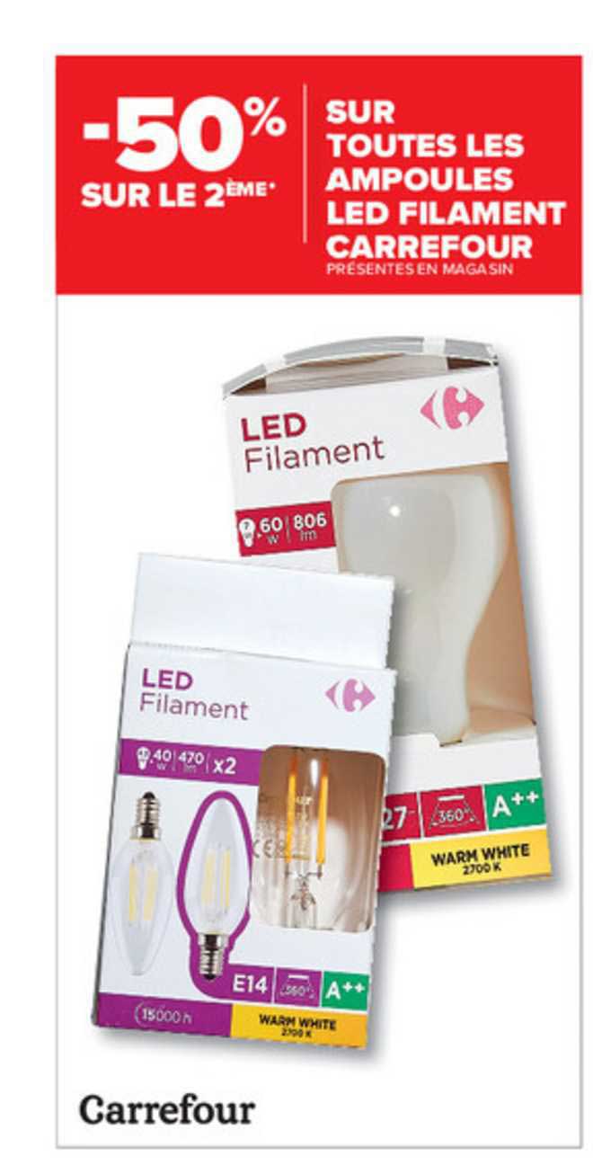 ampoules led filament carrefour