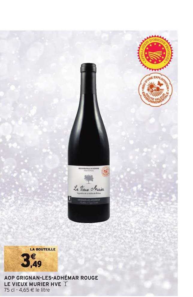 aop grignan les adhémar rouge le vieux murier hve