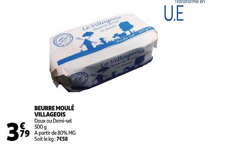 beurre moulé villageois