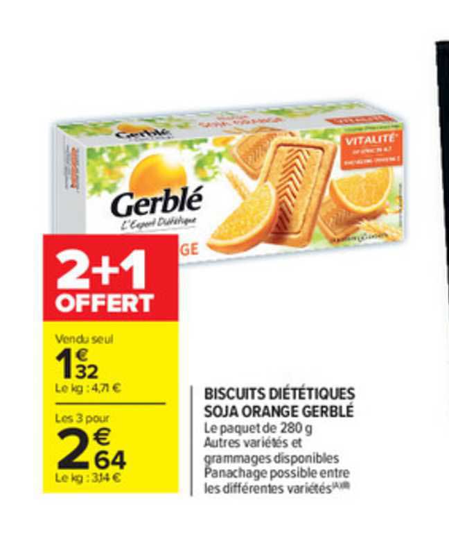 Biscuits Diététiques Soja Orange Gerblé