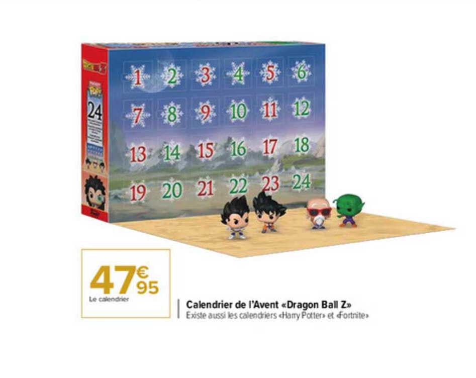 calendrier de l'avent «dragon ball z»