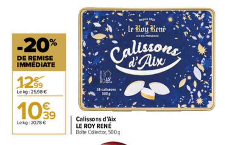 calissons d'aix le roy rené