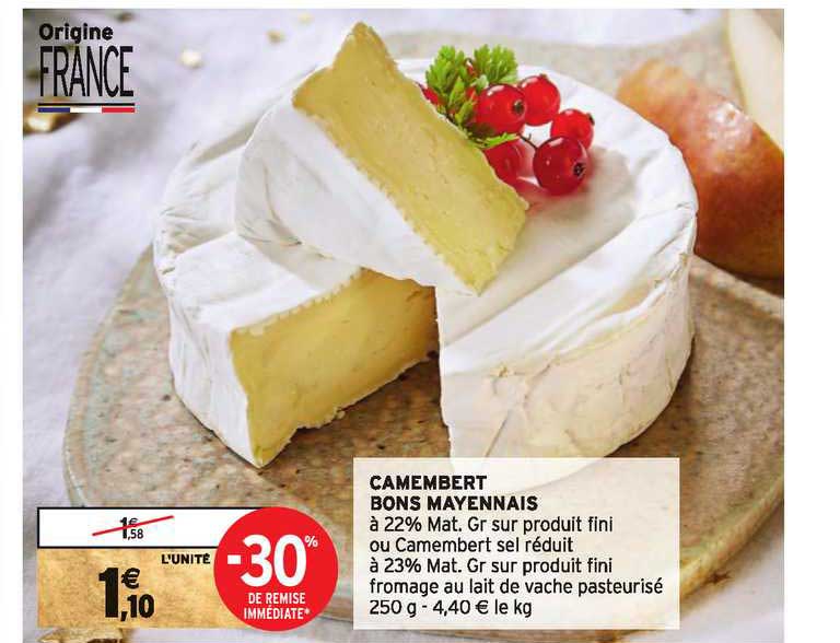 camembert bons mayennais 30% de remise immédiate