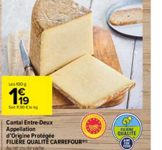cantal entre deux appellation d'origine protégée filière qualité carrefour