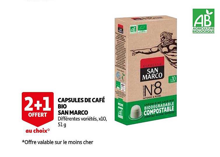 capsules de café bio san marco