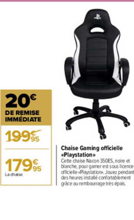 chaise gaming officielle «playstation»