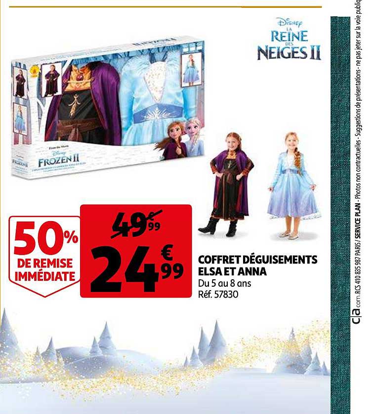coffret déguisements elsa et anna