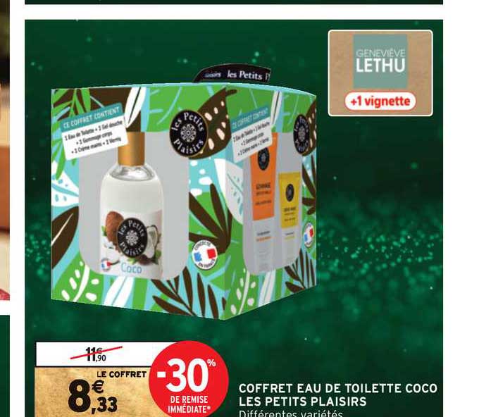 coffret eau de toilette coco les petits plaisirs -30% de remise immédiate