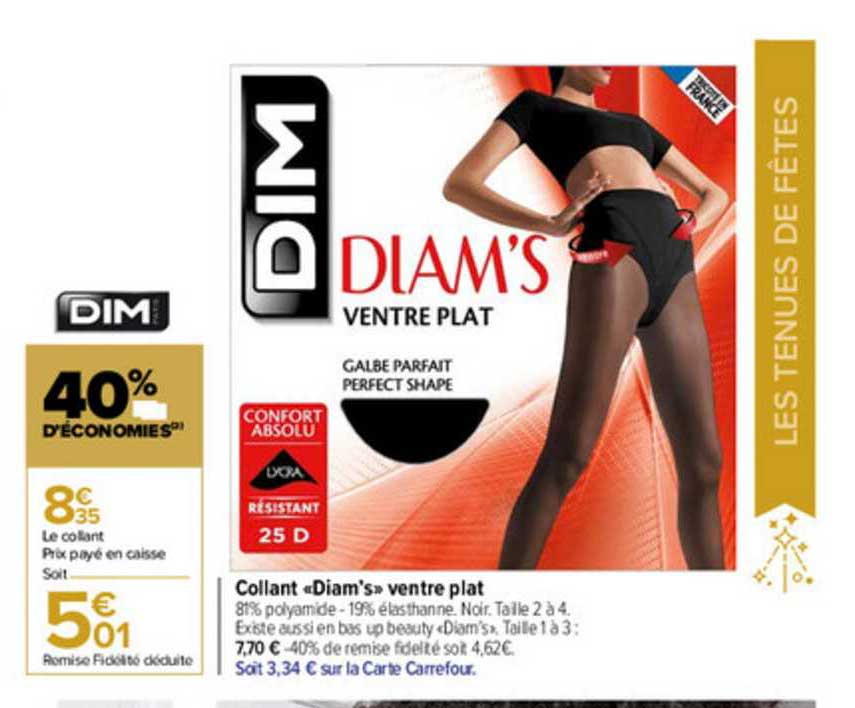 collant «diam's» ventre plat