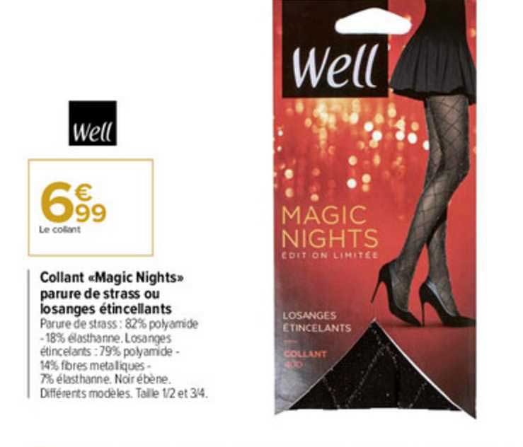 collant «magic nights» parure de strass ou losanges étincelants