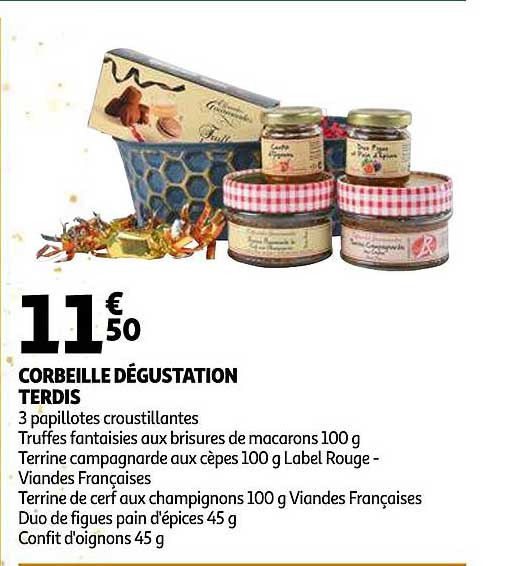 corbeille dégustation terdis