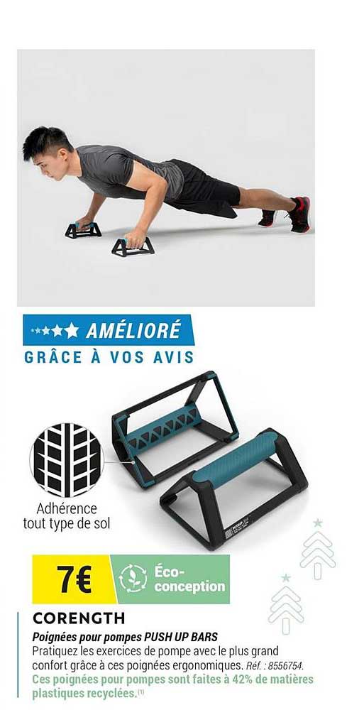 corength poignées pour pompes push up bars