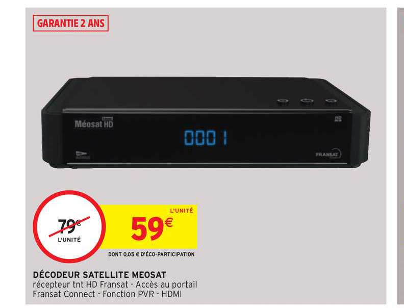 décodeur satellite meosat