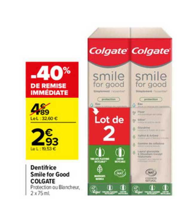 dentifrice smile for good colgate
