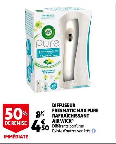 diffuseur fresmatic max pure rafraîchissant air wick