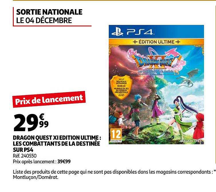 dragon quest xi edition ultime : les combattants de la destinée sur ps4