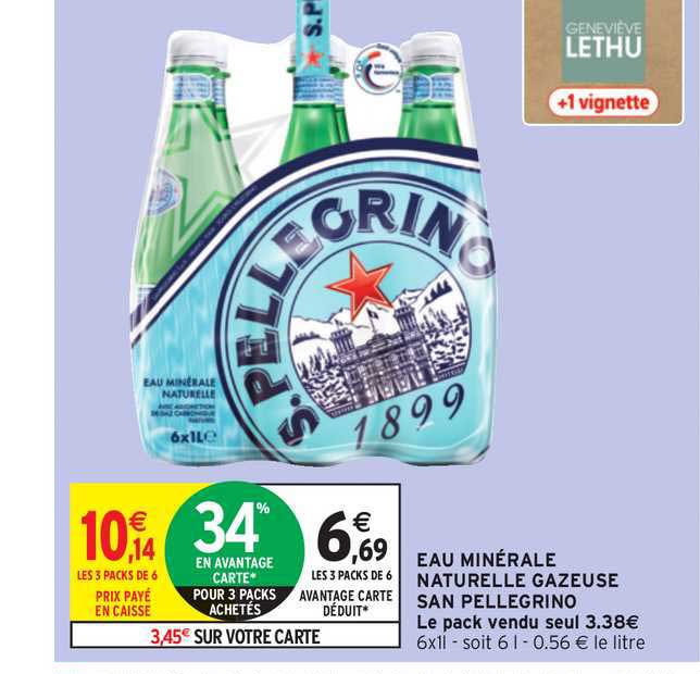 eau minérale naturelle gazeuse san pellegrino