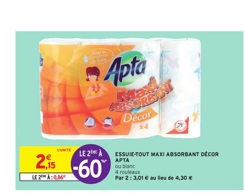 essuie tout maxi absorbant décor apta le 2ème à -60%