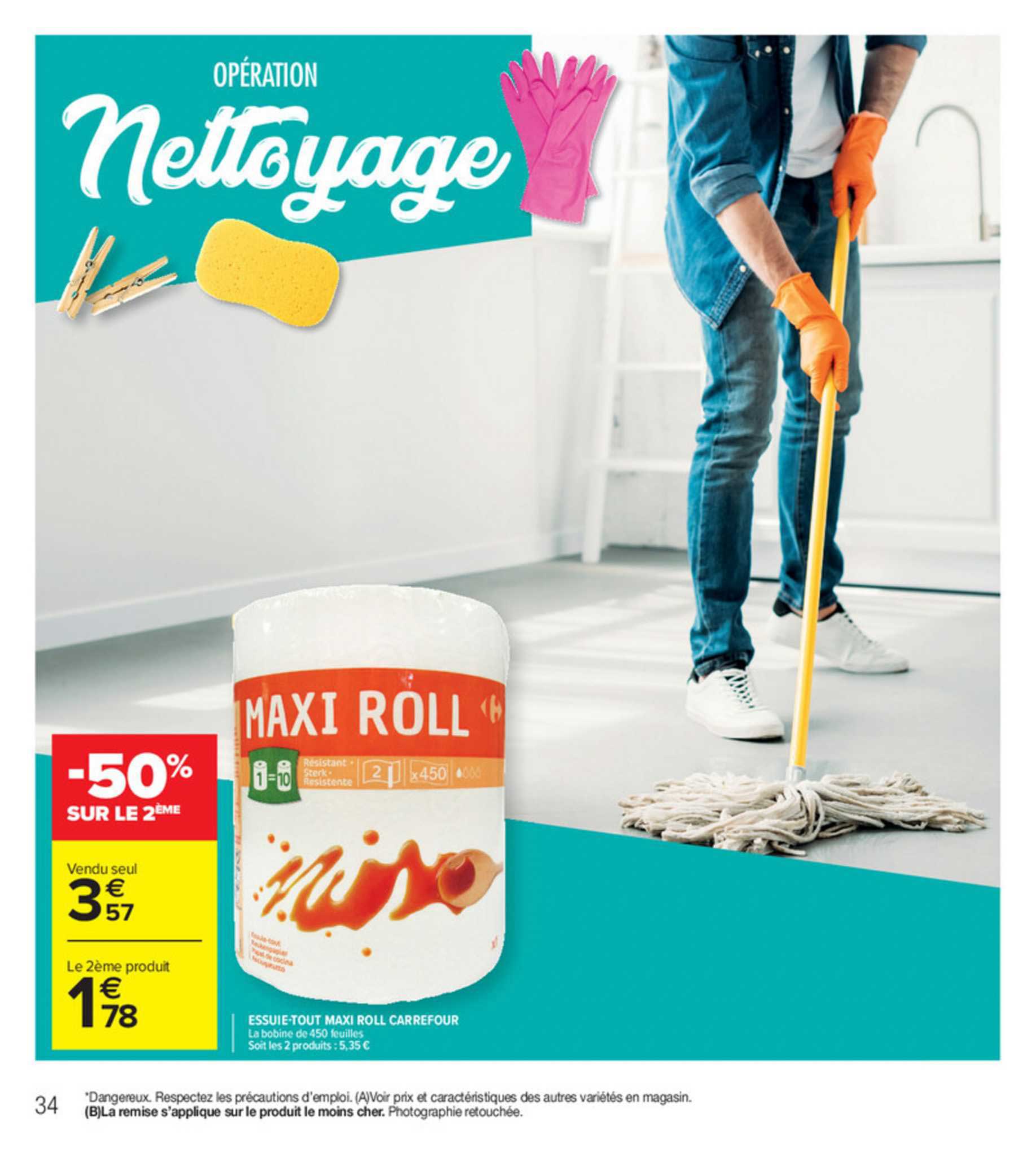 essuie-tout maxi roll carrefour