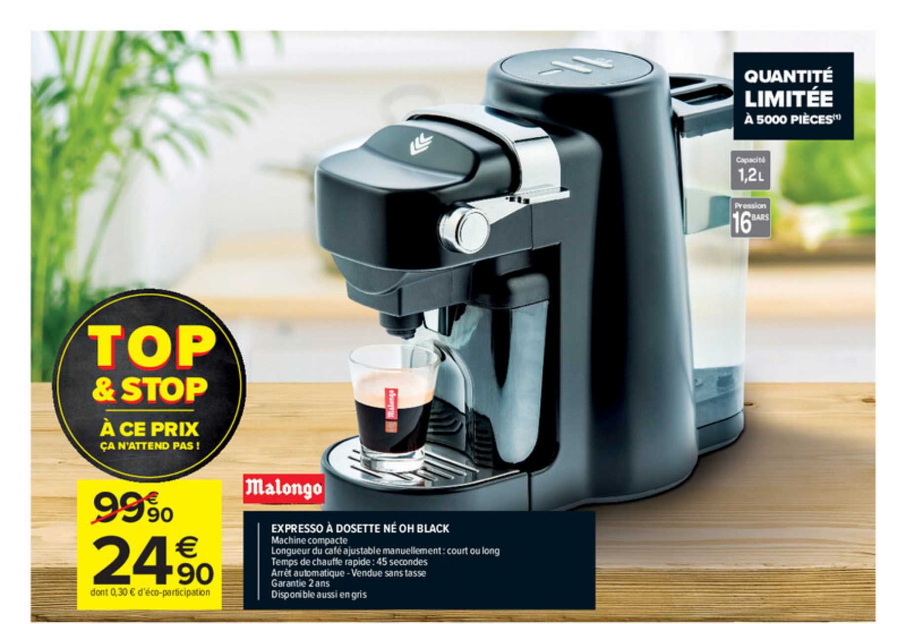 expresso à dosette né oh black