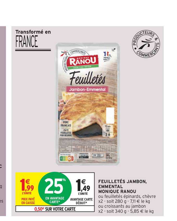 feuilletés jambon emmental monique ranou