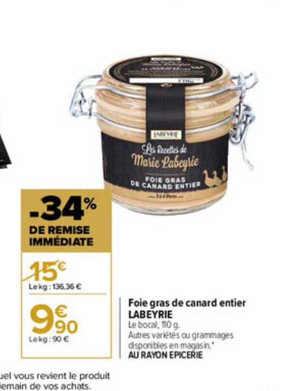Foie Gras De Canard Entier Labeyrie
