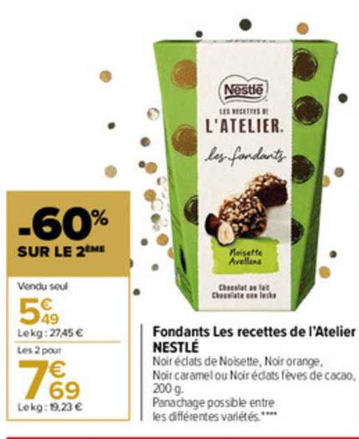 fondants les recettes de l'atelier nestlé