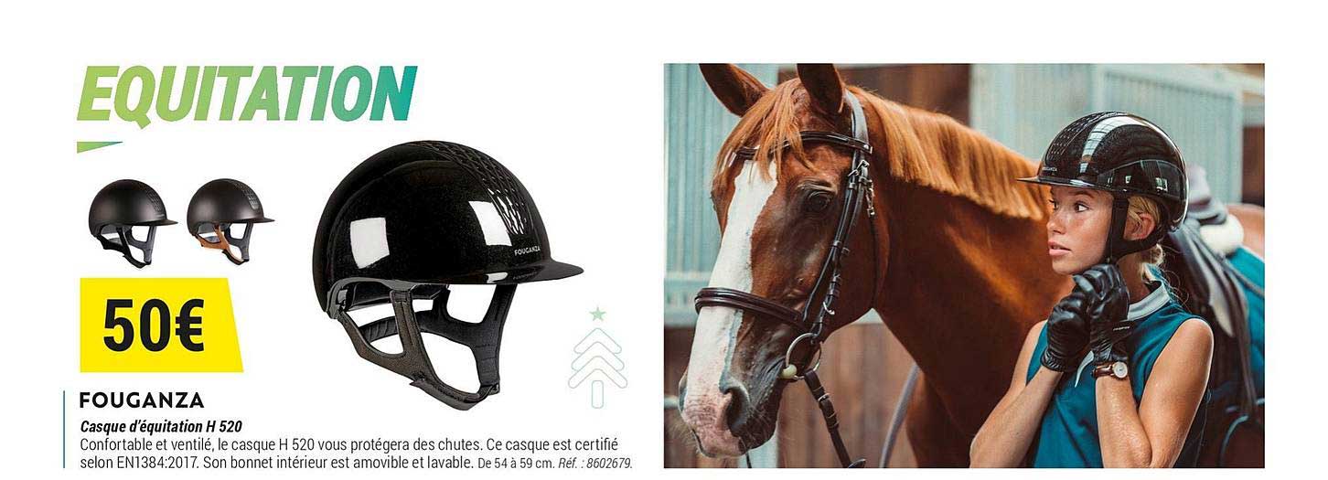 fouganza casque d'équitation h 520