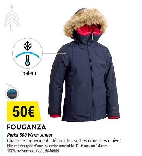 fouganza parka 500 warm junior