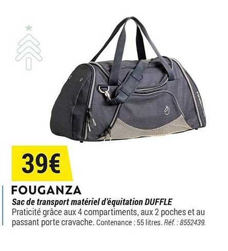 fouganza sac de transport matériel d'équitation duffle